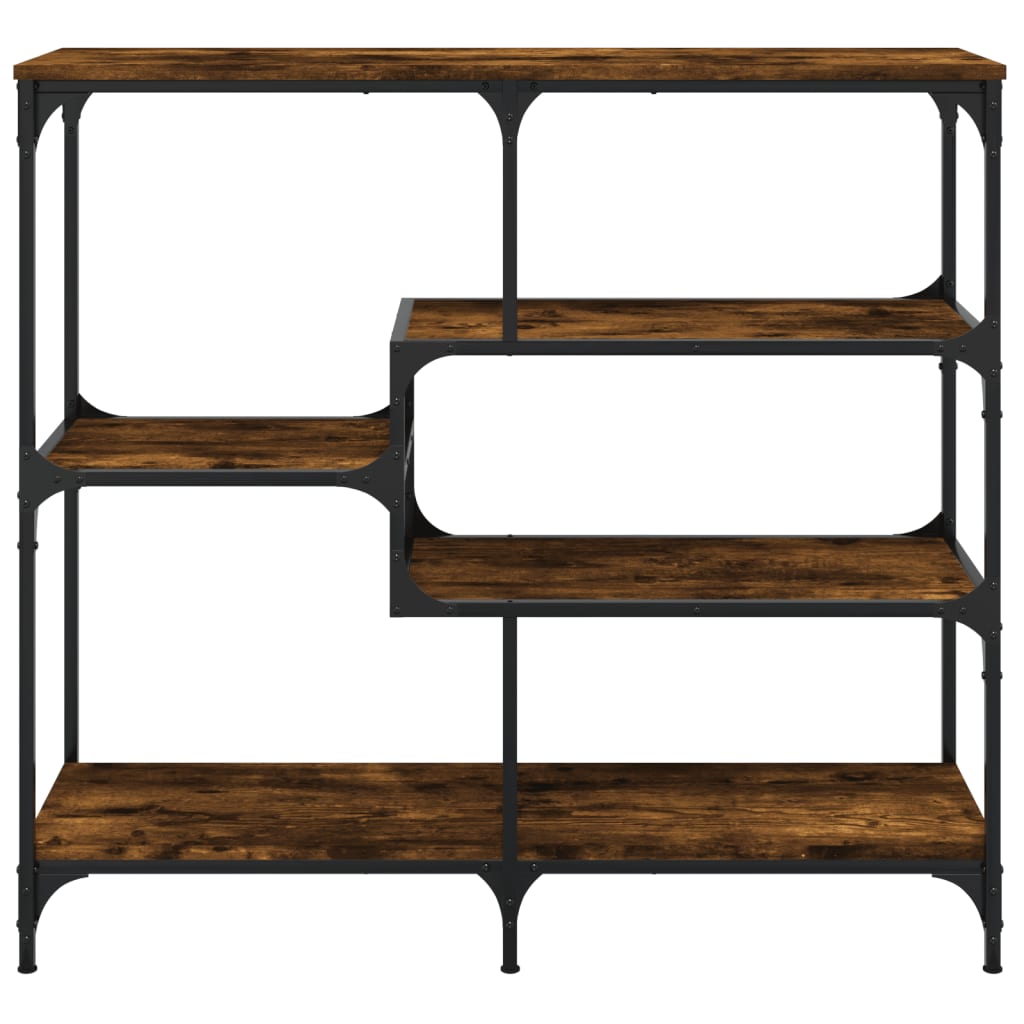 Table console chêne fumé 103x32x95 cm bois d'ingénierie - XIOS