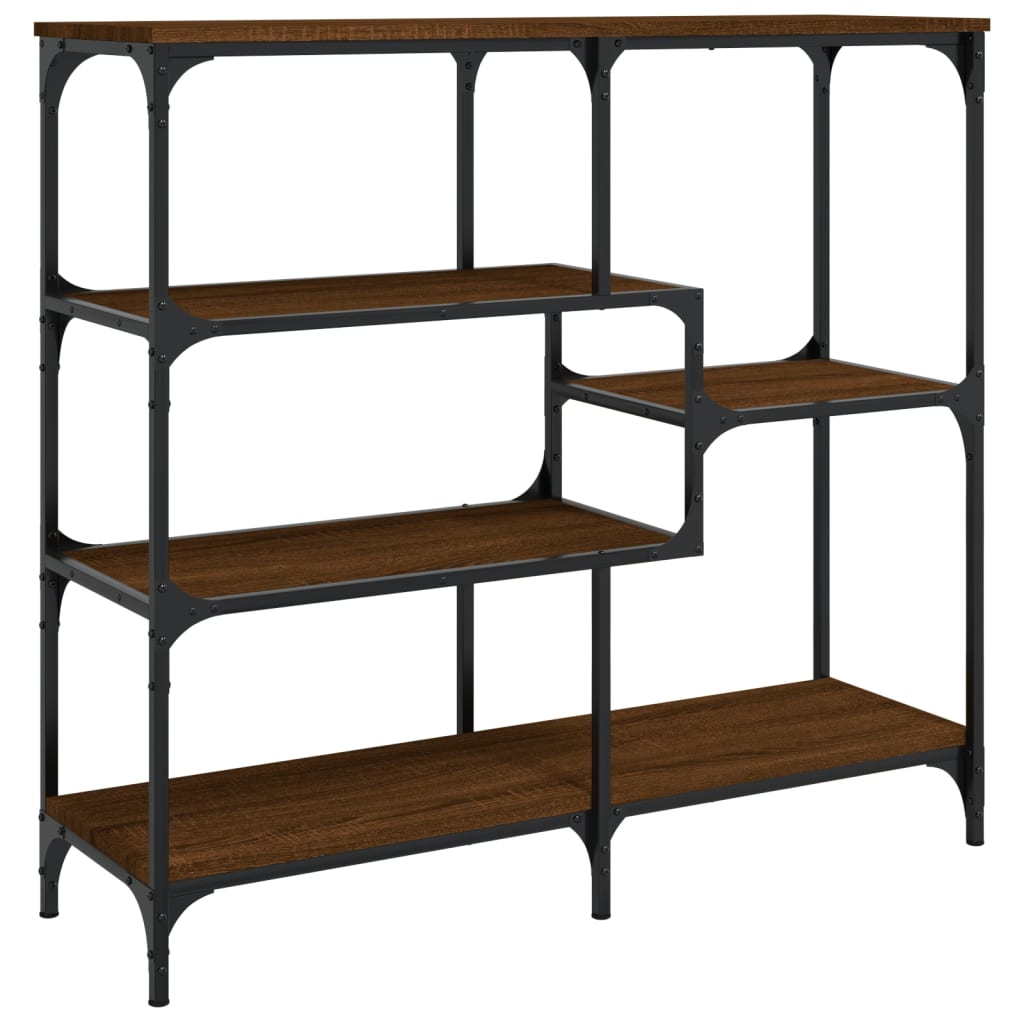 Table console chêne marron 103x32x95 cm bois d'ingénierie - XIOS