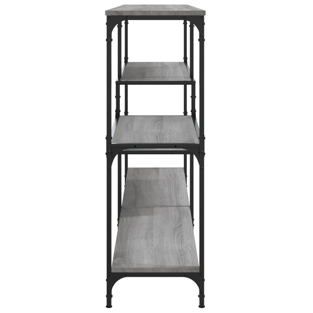 Table console sonoma gris 160x32x95 cm bois d'ingénierie - XIOS