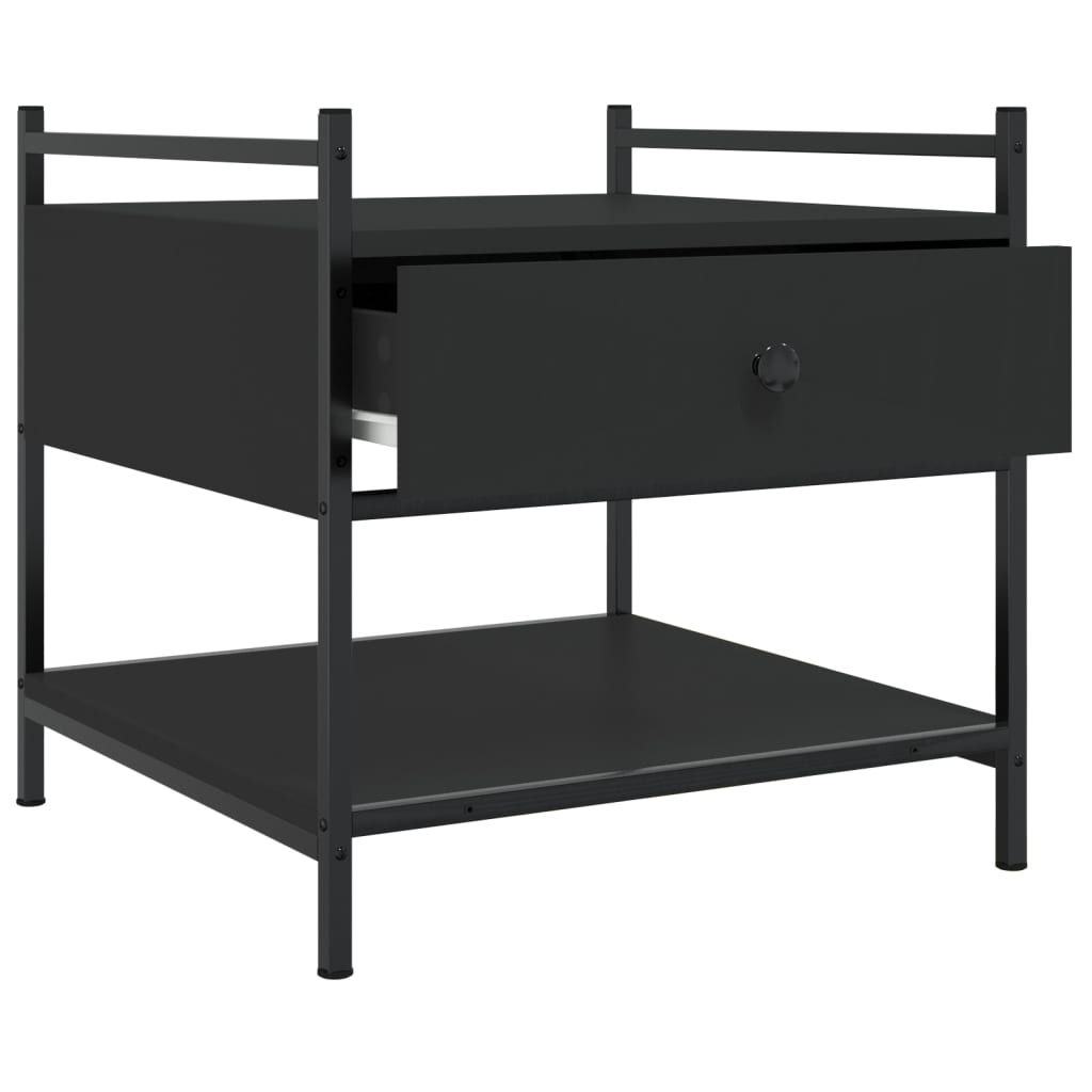 Table basse noir 50x50x50 cm bois d'ingénierie - XIOS