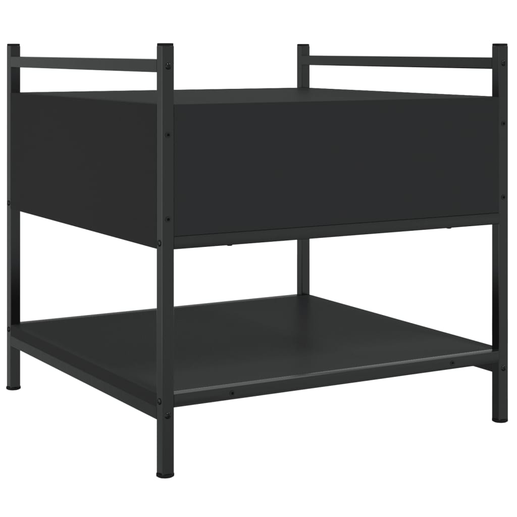 Table basse noir 50x50x50 cm bois d'ingénierie - XIOS