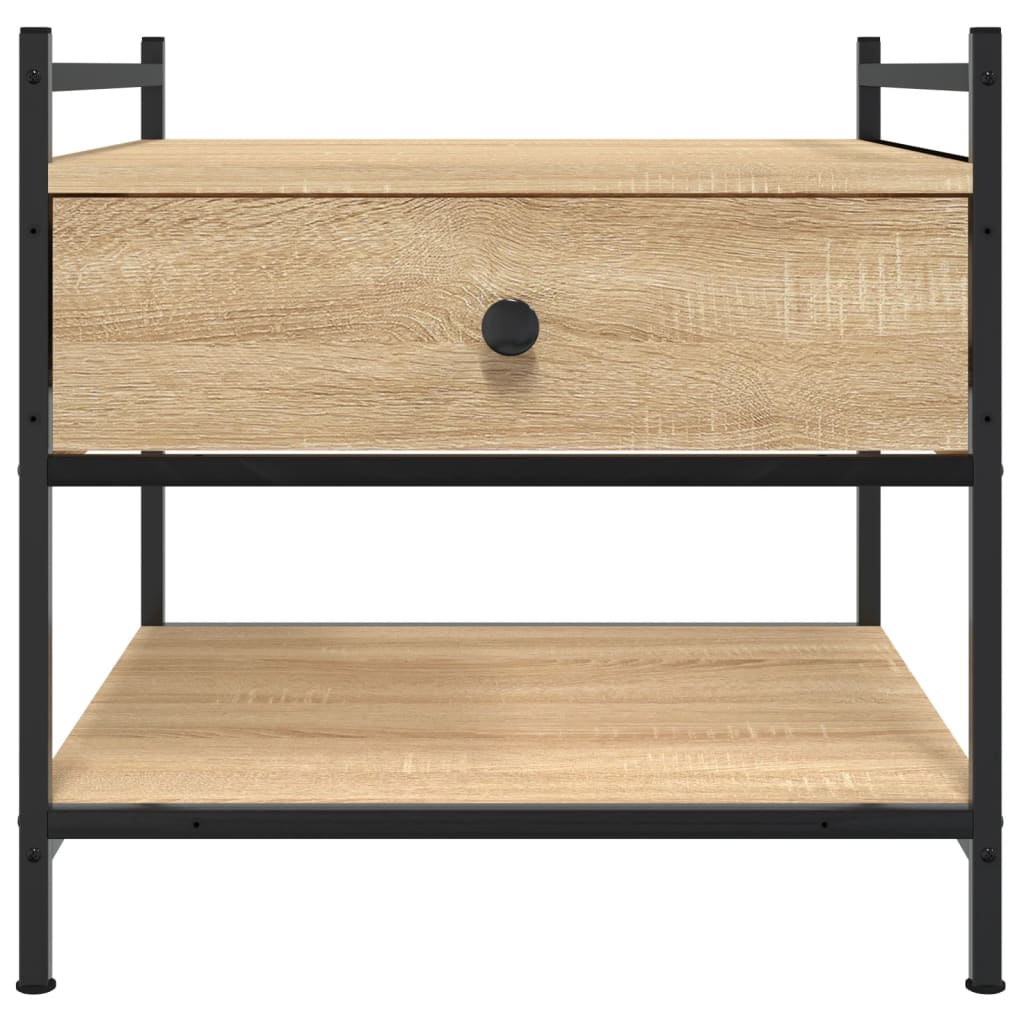 Table basse chêne sonoma 50x50x50 cm bois d'ingénierie - XIOS