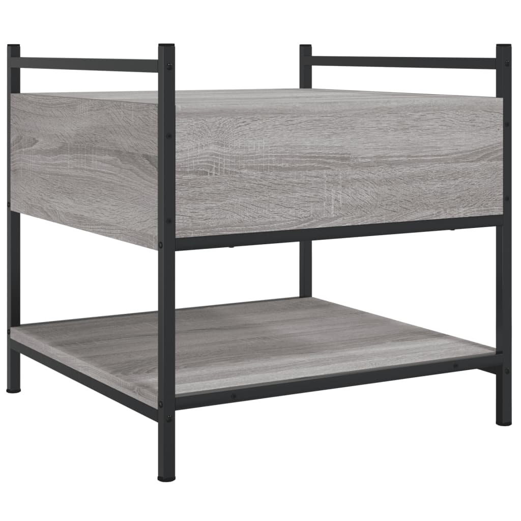 Table basse sonoma gris 50x50x50 cm bois d'ingénierie - XIOS