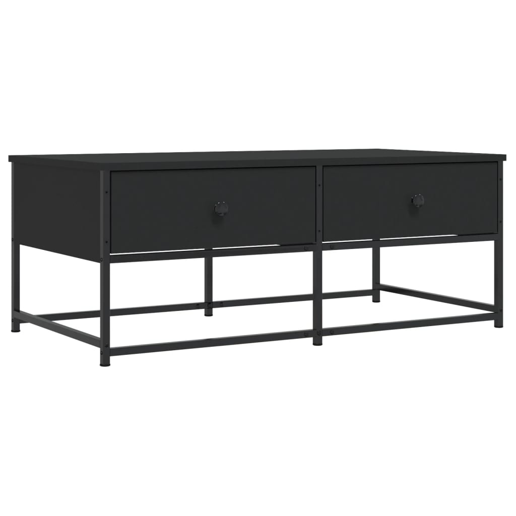 Table basse noir 100x51x40 cm bois d'ingénierie - XIOS