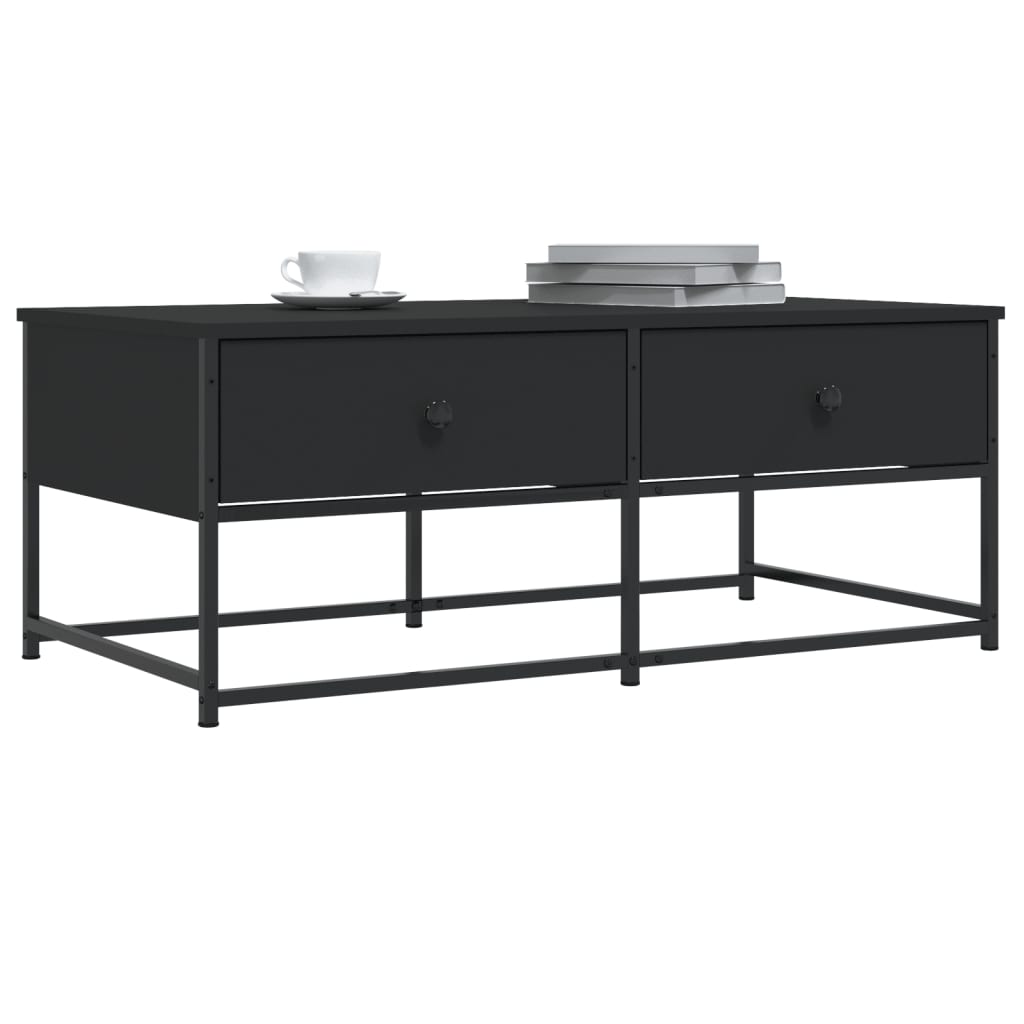 Table basse noir 100x51x40 cm bois d'ingénierie - XIOS