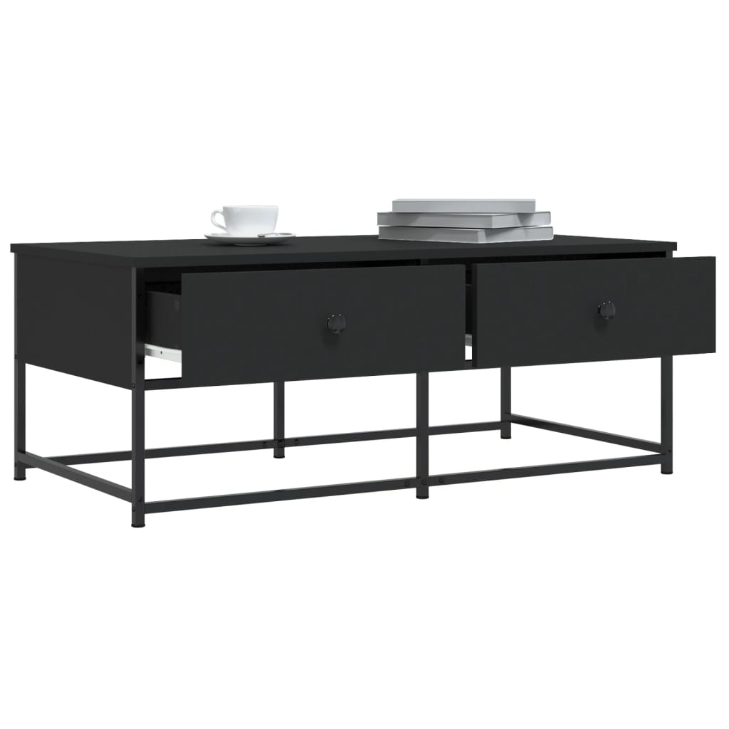 Table basse noir 100x51x40 cm bois d'ingénierie - XIOS