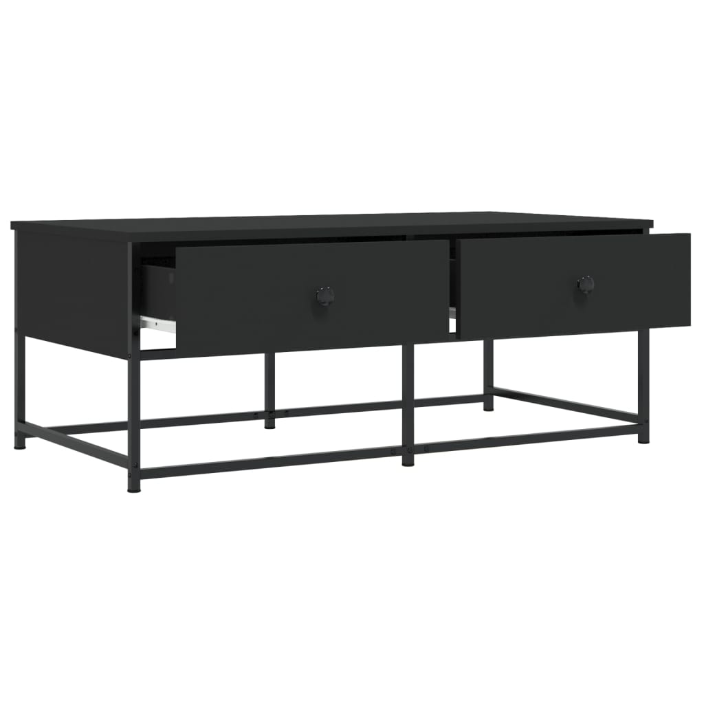 Table basse noir 100x51x40 cm bois d'ingénierie - XIOS