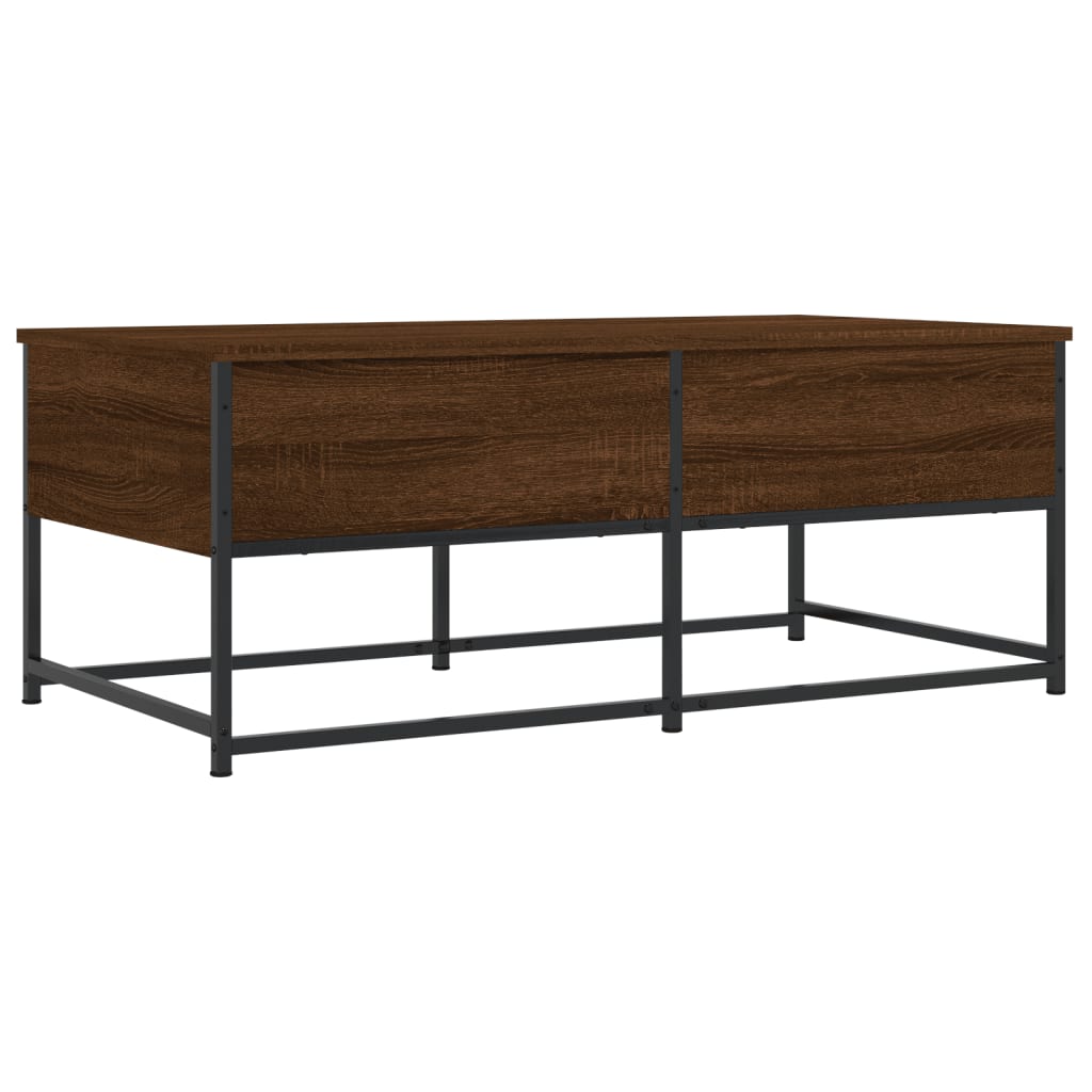 Table basse chêne marron 100x51x40 cm bois d'ingénierie - XIOS