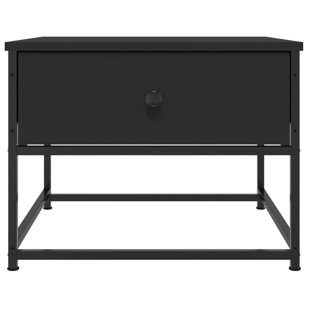 Table basse noir 51x51x40 cm bois d'ingénierie - XIOS