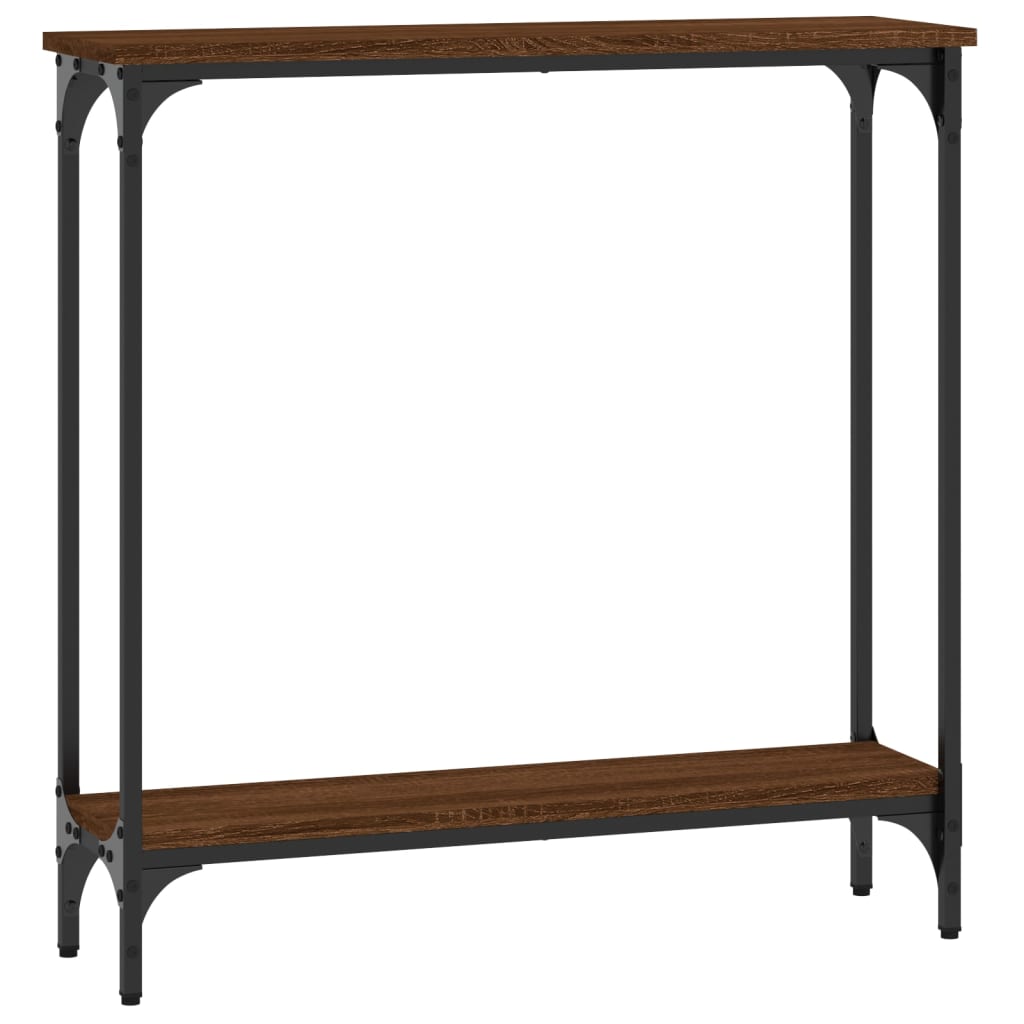 Table console chêne marron 75x22,5x75 cm bois d'ingénierie - XIOS