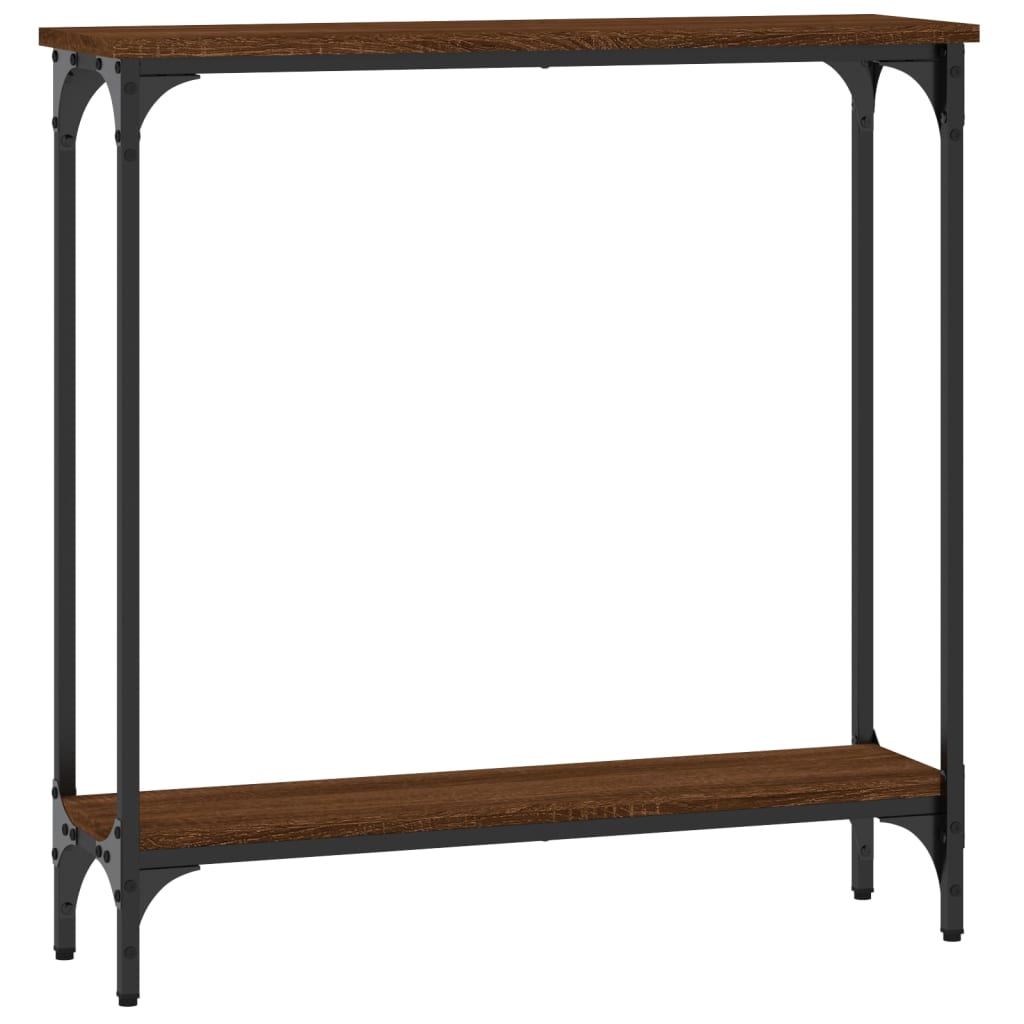 Table console chêne marron 75x22,5x75 cm bois d'ingénierie - XIOS