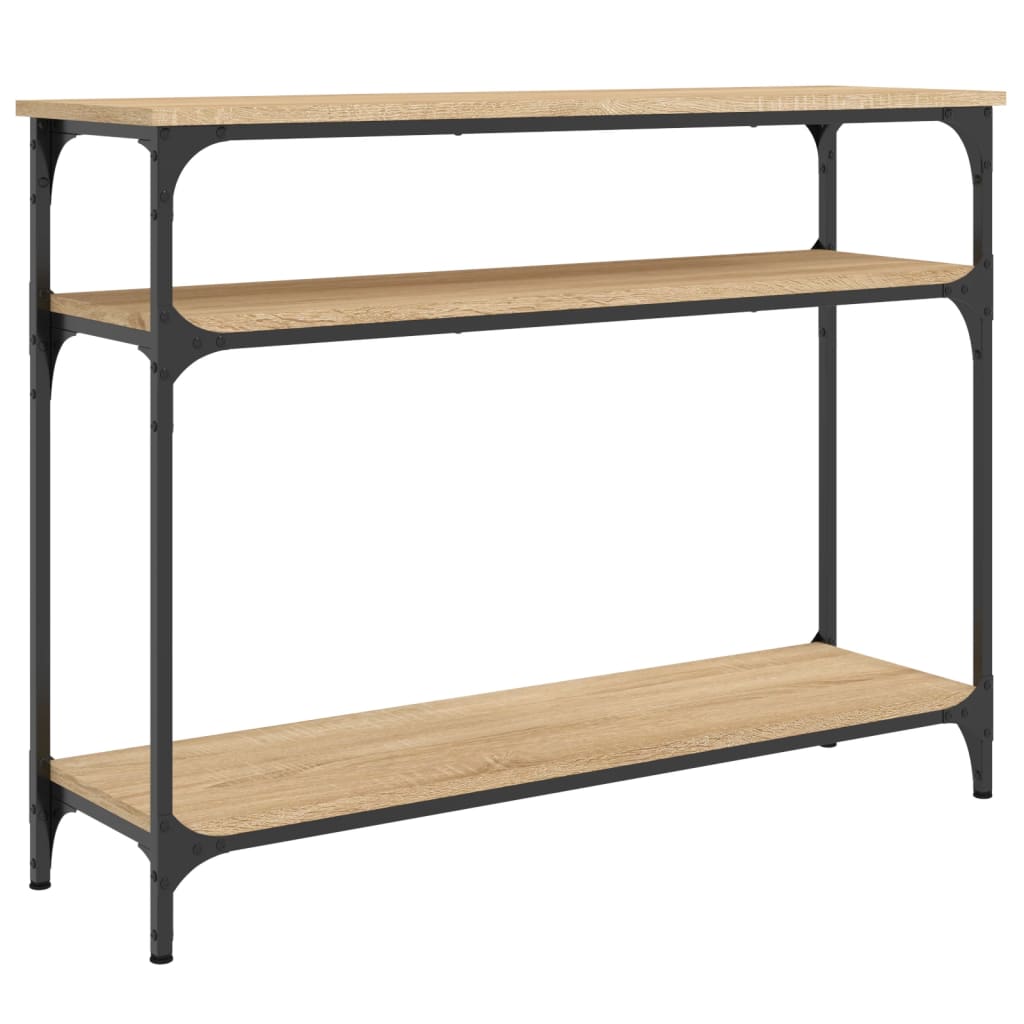 Table console chêne sonoma 100x29x75 cm bois d'ingénierie - XIOS