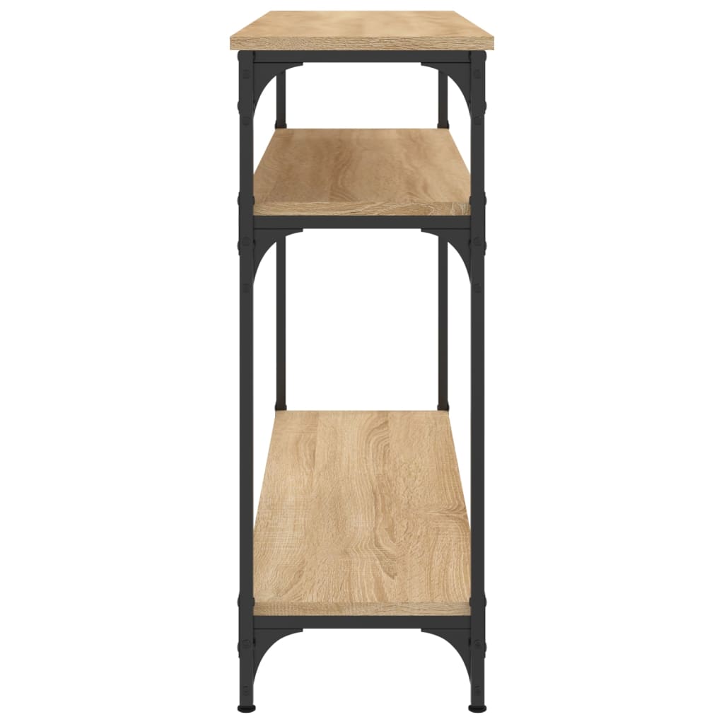 Table console chêne sonoma 100x29x75 cm bois d'ingénierie - XIOS