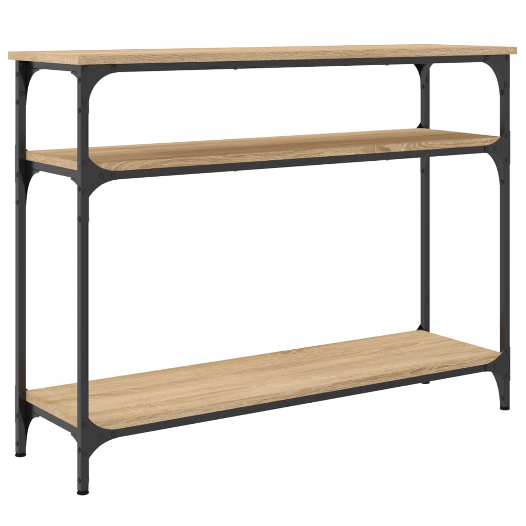 Table console chêne sonoma 100x29x75 cm bois d'ingénierie - XIOS