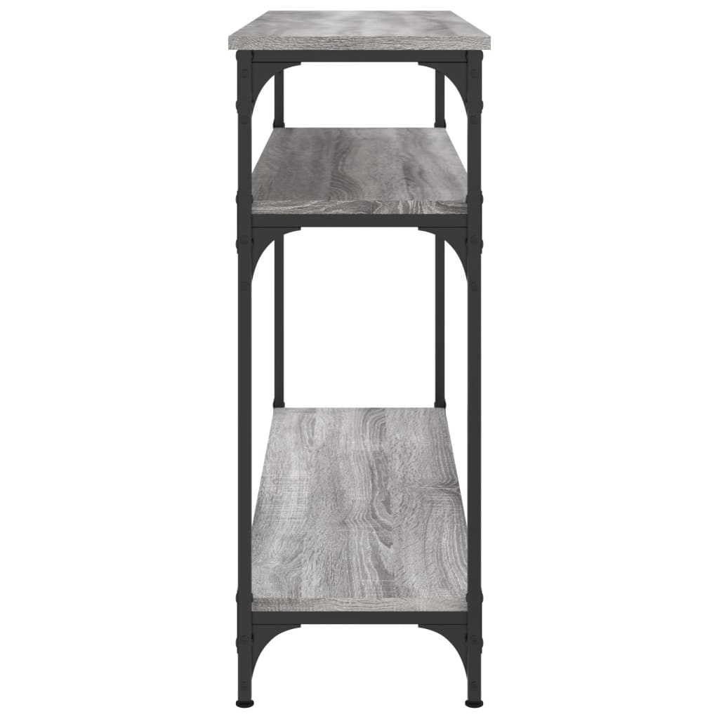 Table console sonoma gris 100x29x75 cm bois d'ingénierie - XIOS