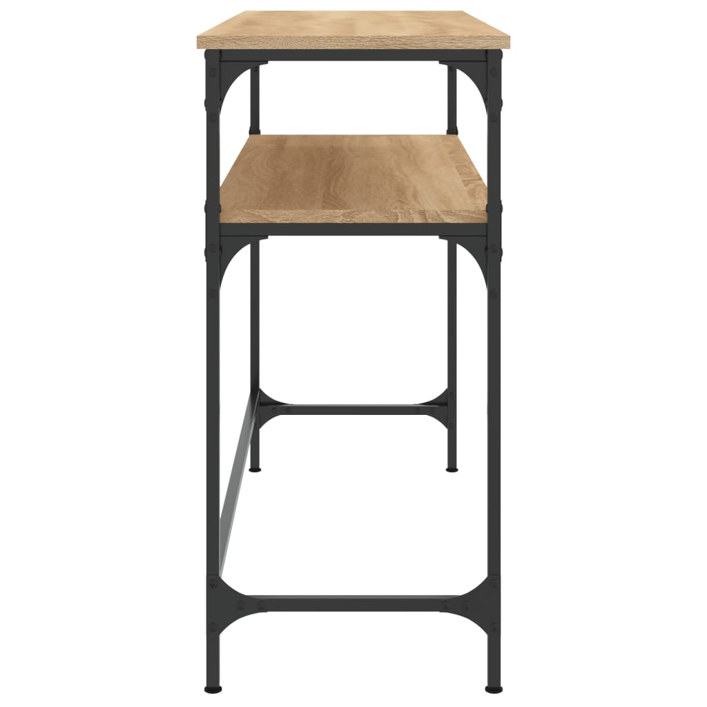 Table console chêne sonoma 100x35,5x75 cm bois d'ingénierie - XIOS