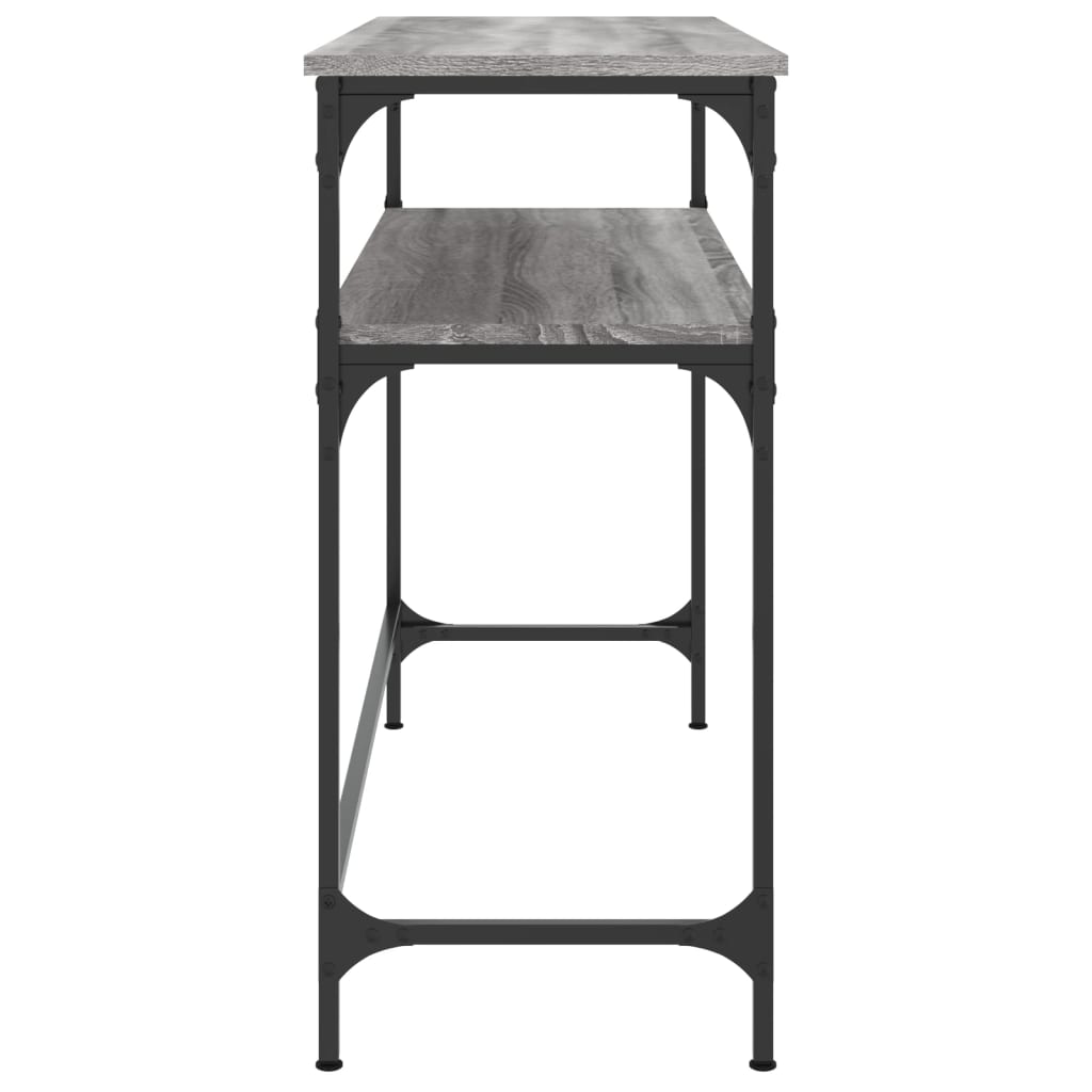Table console sonoma gris 100x35,5x75 cm bois d'ingénierie - XIOS
