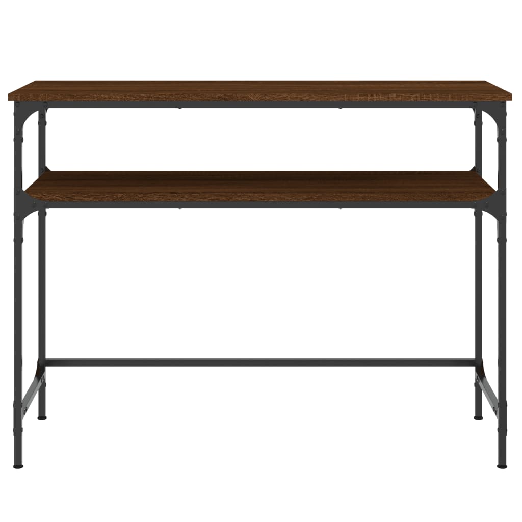 Table console chêne marron 100x35,5x75 cm bois d'ingénierie - XIOS
