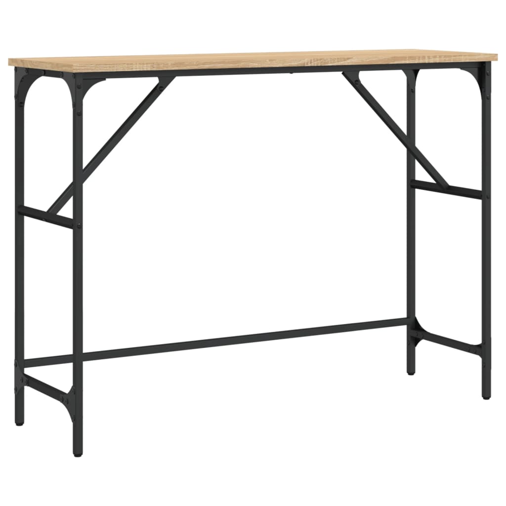 Table console chêne sonoma 100x32x75 cm bois d'ingénierie - XIOS