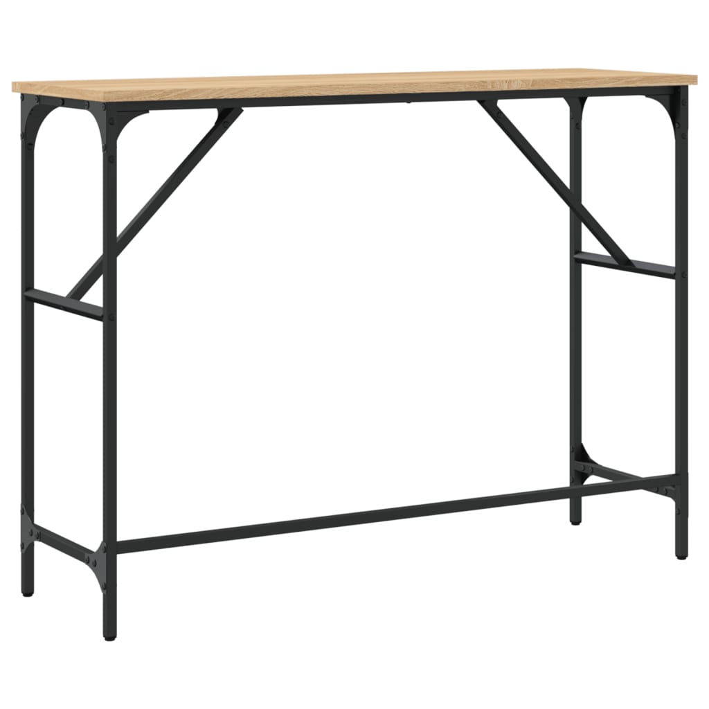 Table console chêne sonoma 100x32x75 cm bois d'ingénierie - XIOS