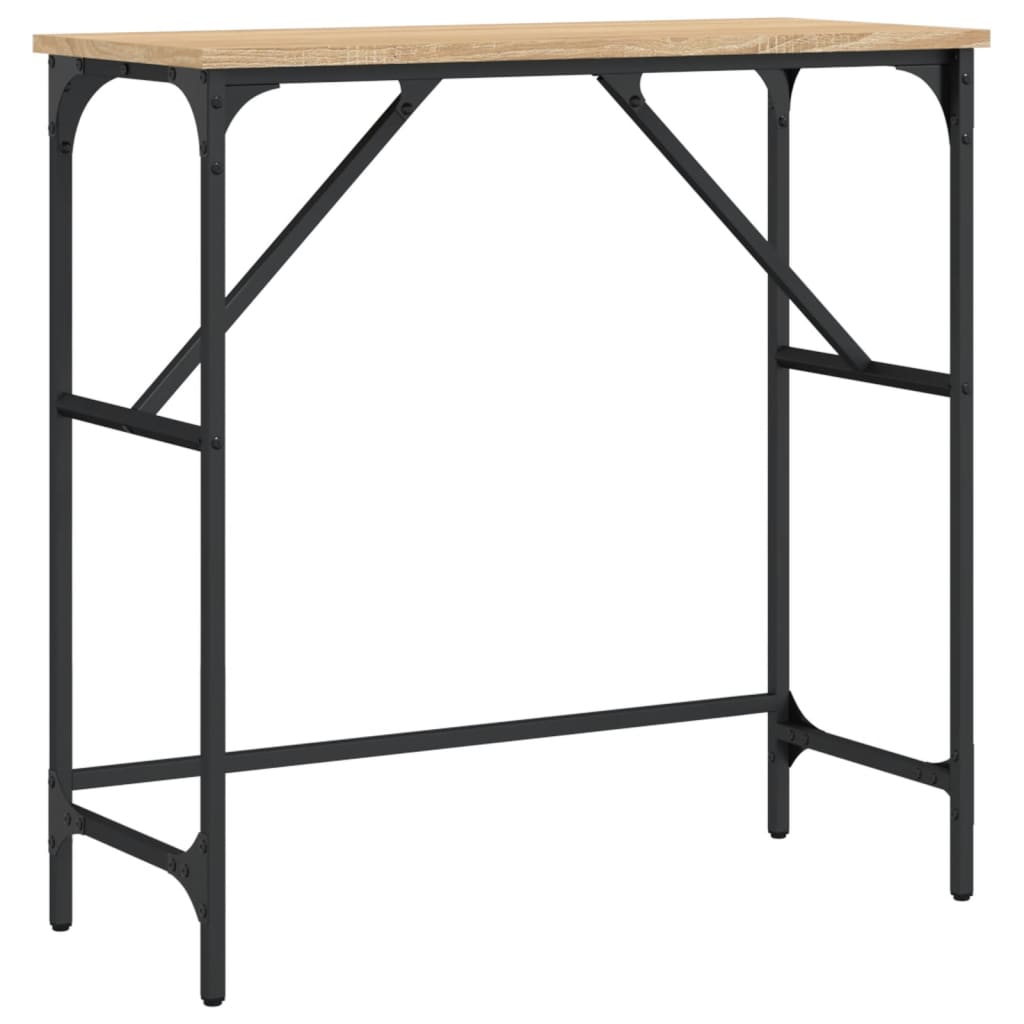 Table console chêne sonoma 75x32x75 cm bois d'ingénierie - XIOS