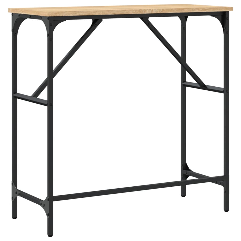 Table console chêne sonoma 75x32x75 cm bois d'ingénierie - XIOS