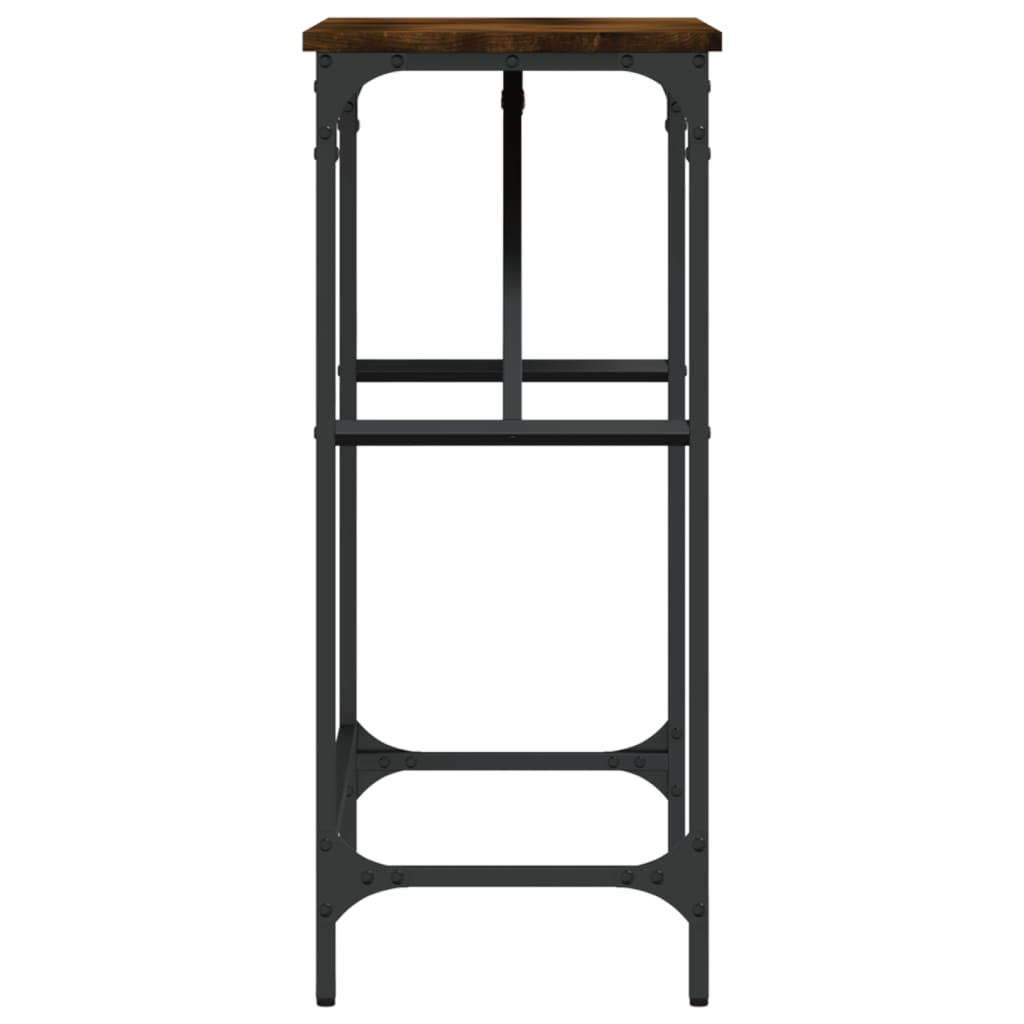 Table console chêne fumé 75x32x75 cm bois d'ingénierie - XIOS