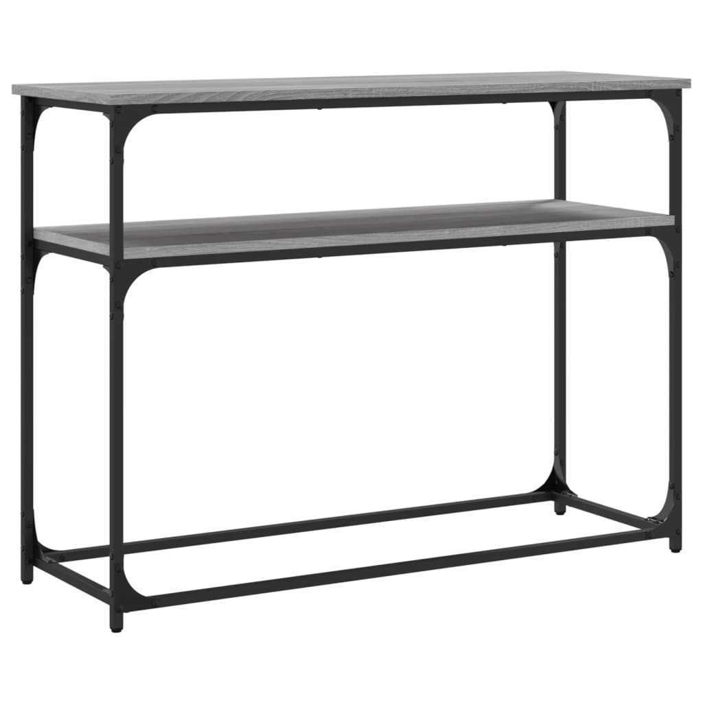 Table console sonoma gris 100x35,5x75 cm bois d'ingénierie - XIOS