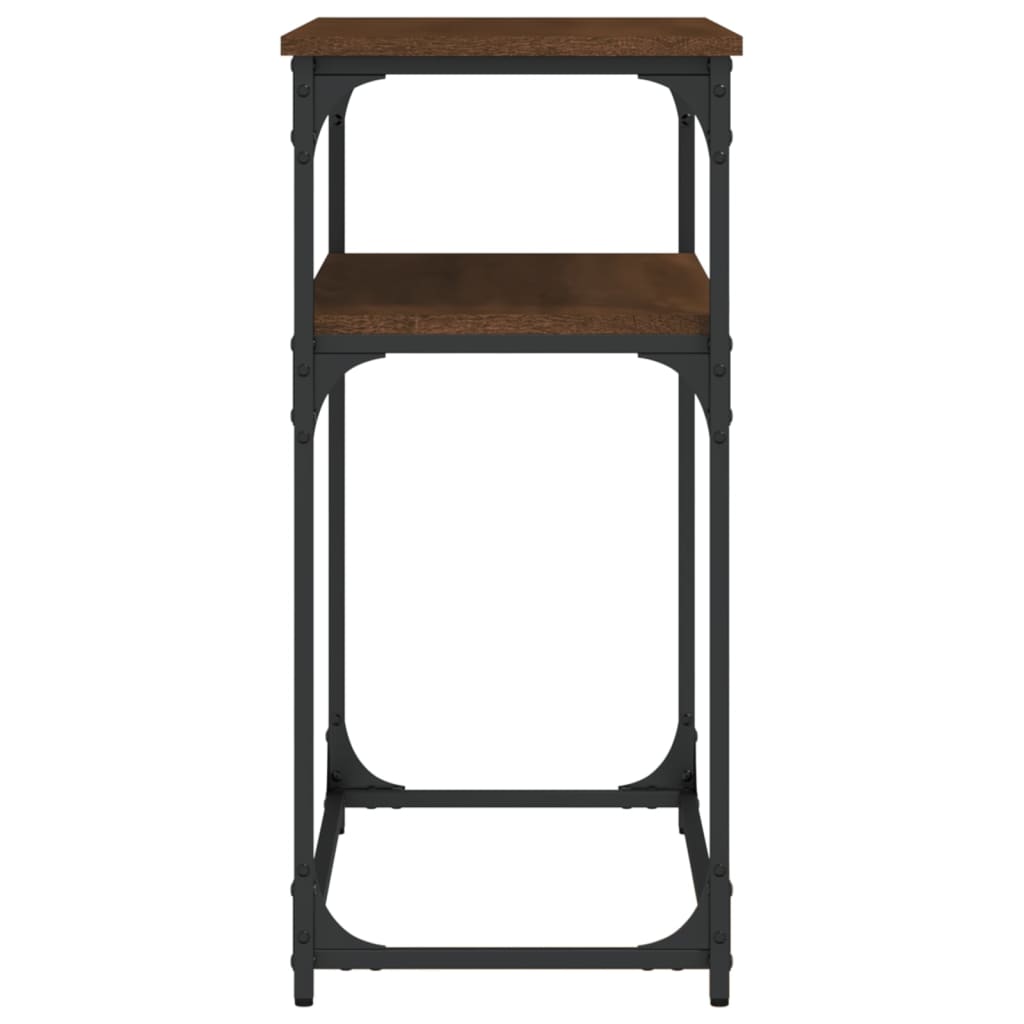 Table console chêne marron 100x35,5x75 cm bois d'ingénierie - XIOS