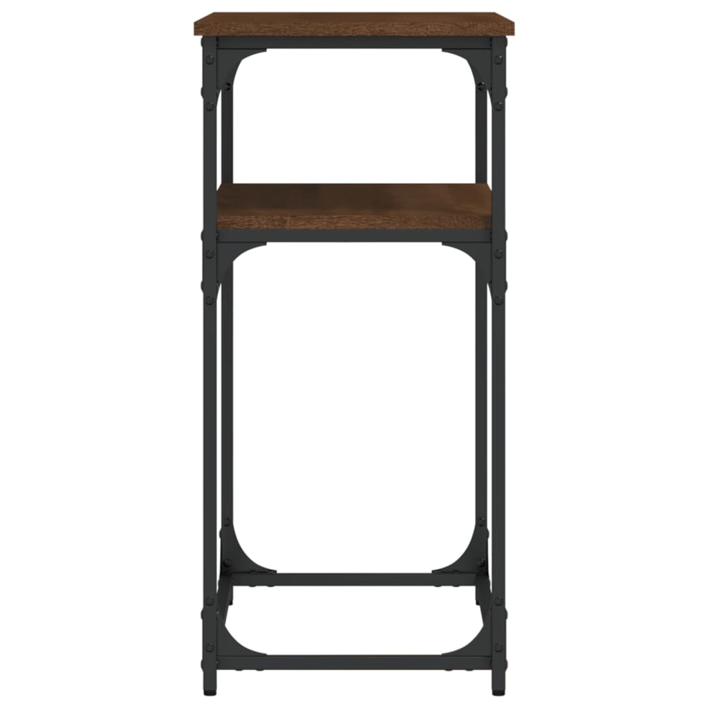 Table console chêne marron 75x35,5x75 cm bois d'ingénierie - XIOS