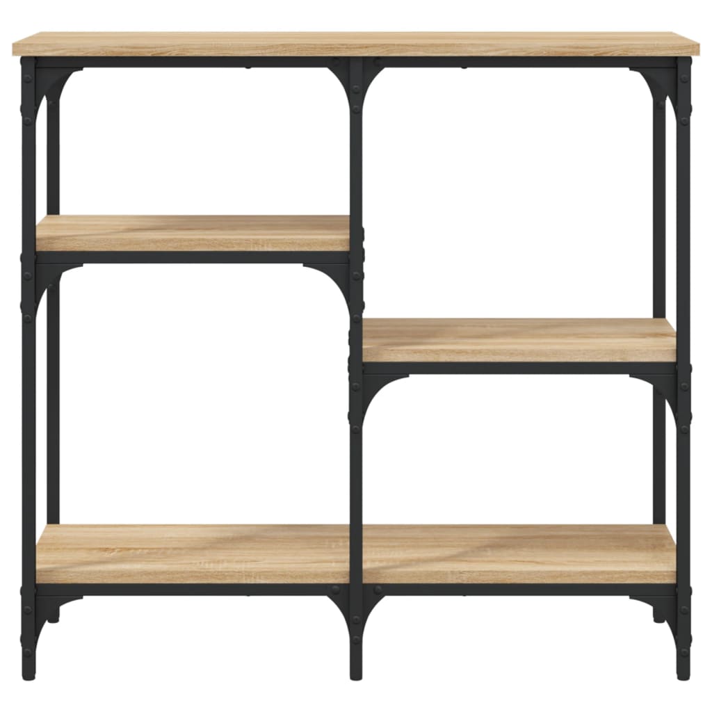 Table console chêne sonoma 80x29x75 cm bois d'ingénierie - XIOS