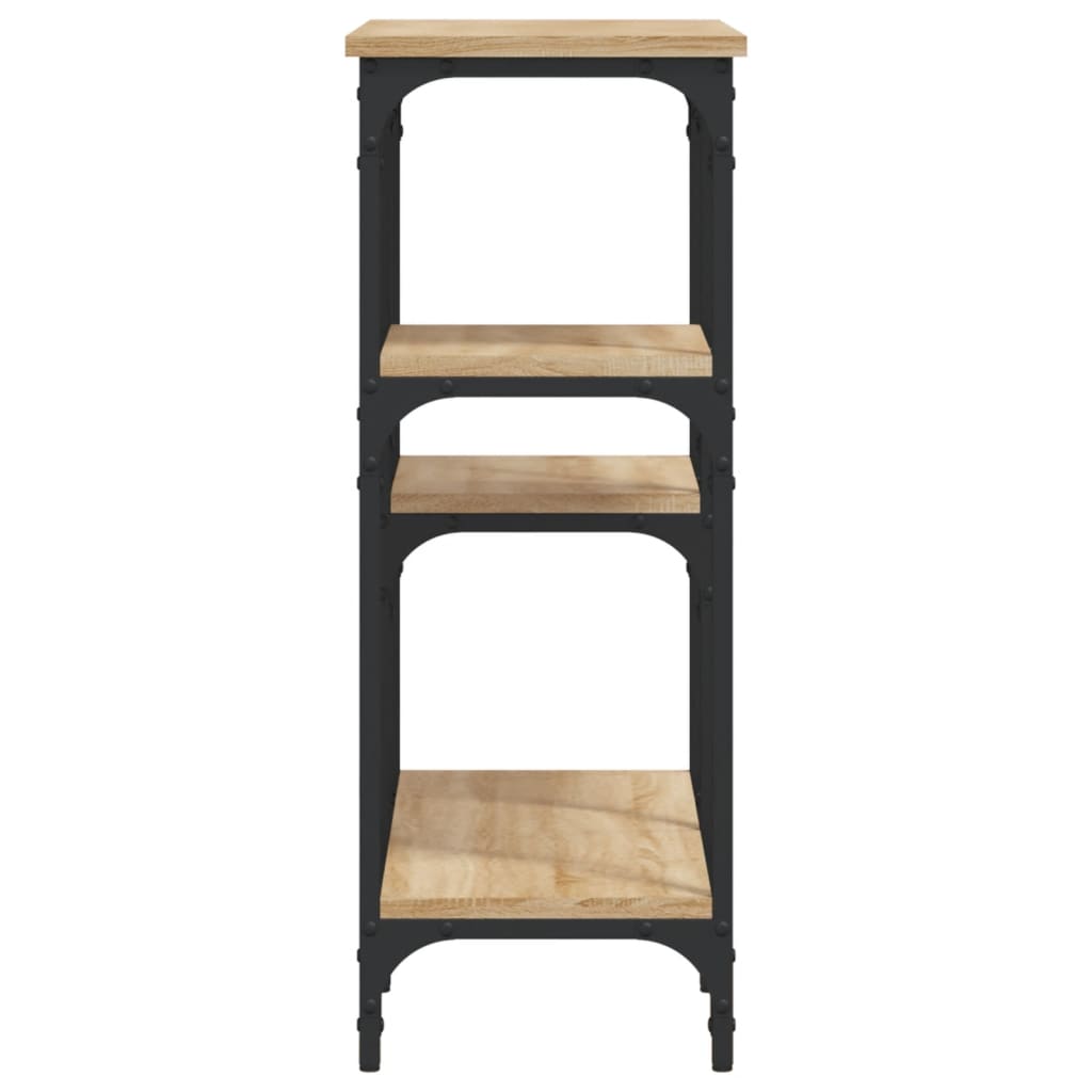 Table console chêne sonoma 80x29x75 cm bois d'ingénierie - XIOS