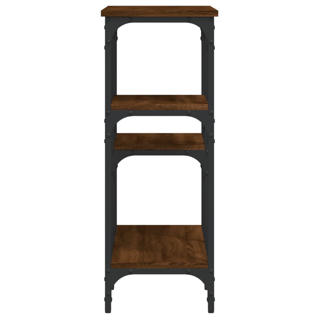 Table console chêne marron 80x29x75 cm Bois d'ingénierie - XIOS