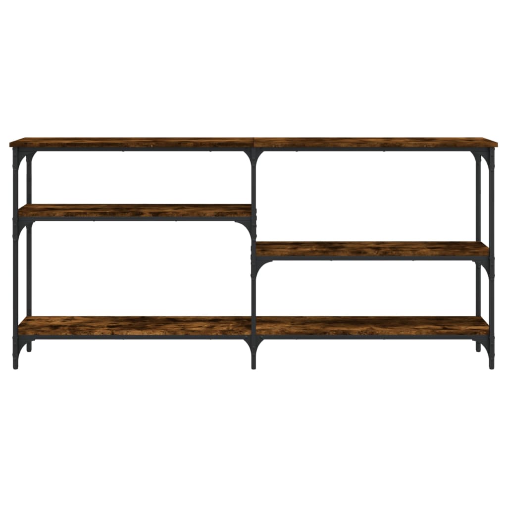 Table console chêne fumé 160x29x75 cm bois d'ingénierie - XIOS