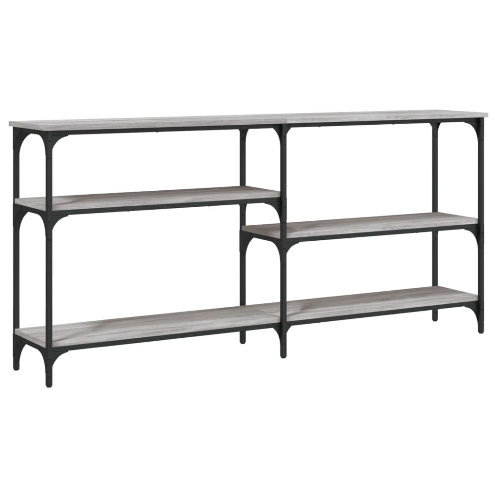 Table console sonoma gris 160x29x75 cm bois d'ingénierie - XIOS