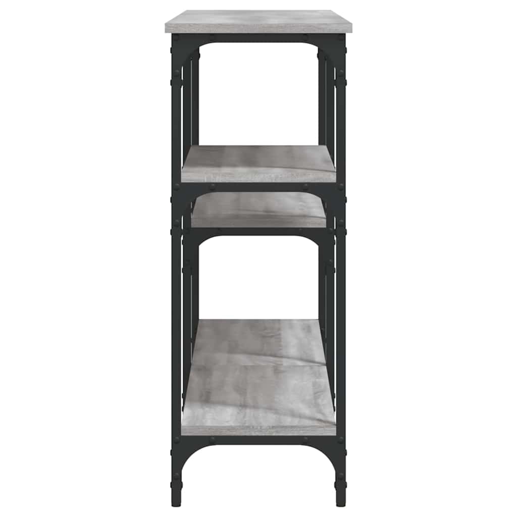 Table console sonoma gris 160x29x75 cm bois d'ingénierie - XIOS