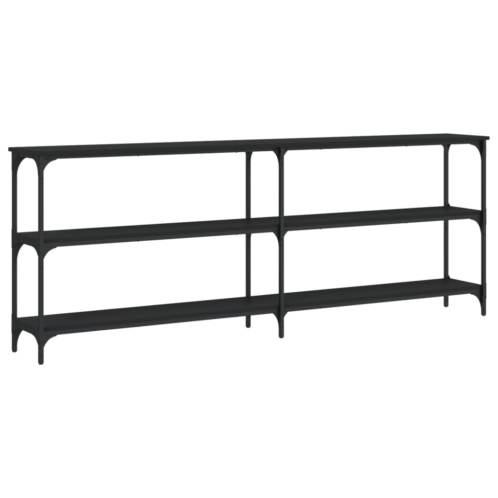 Table console noir 200x29x75 cm bois d'ingénierie - XIOS