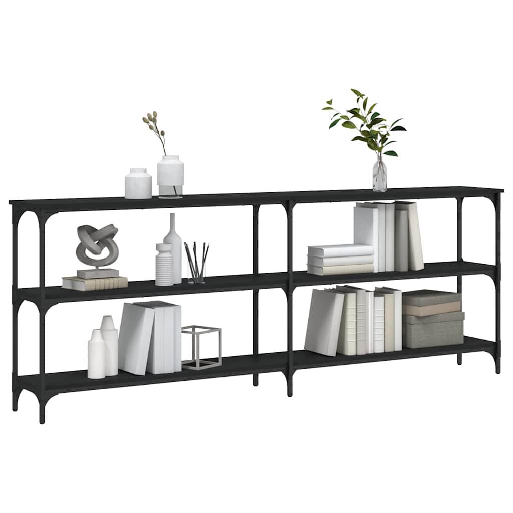 Table console noir 200x29x75 cm bois d'ingénierie - XIOS