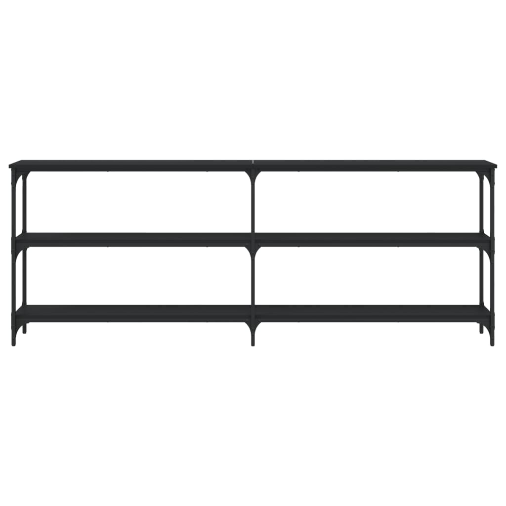 Table console noir 200x29x75 cm bois d'ingénierie - XIOS