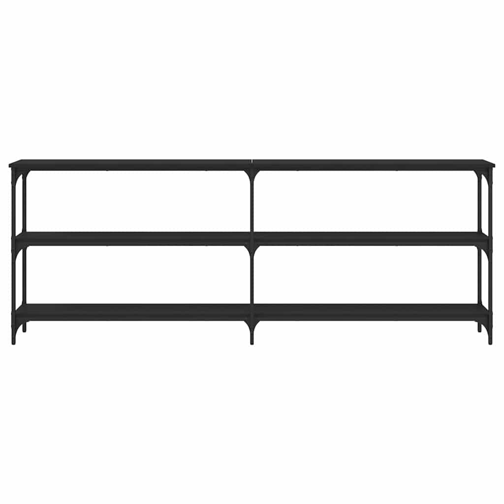 Table console noir 200x29x75 cm bois d'ingénierie - XIOS