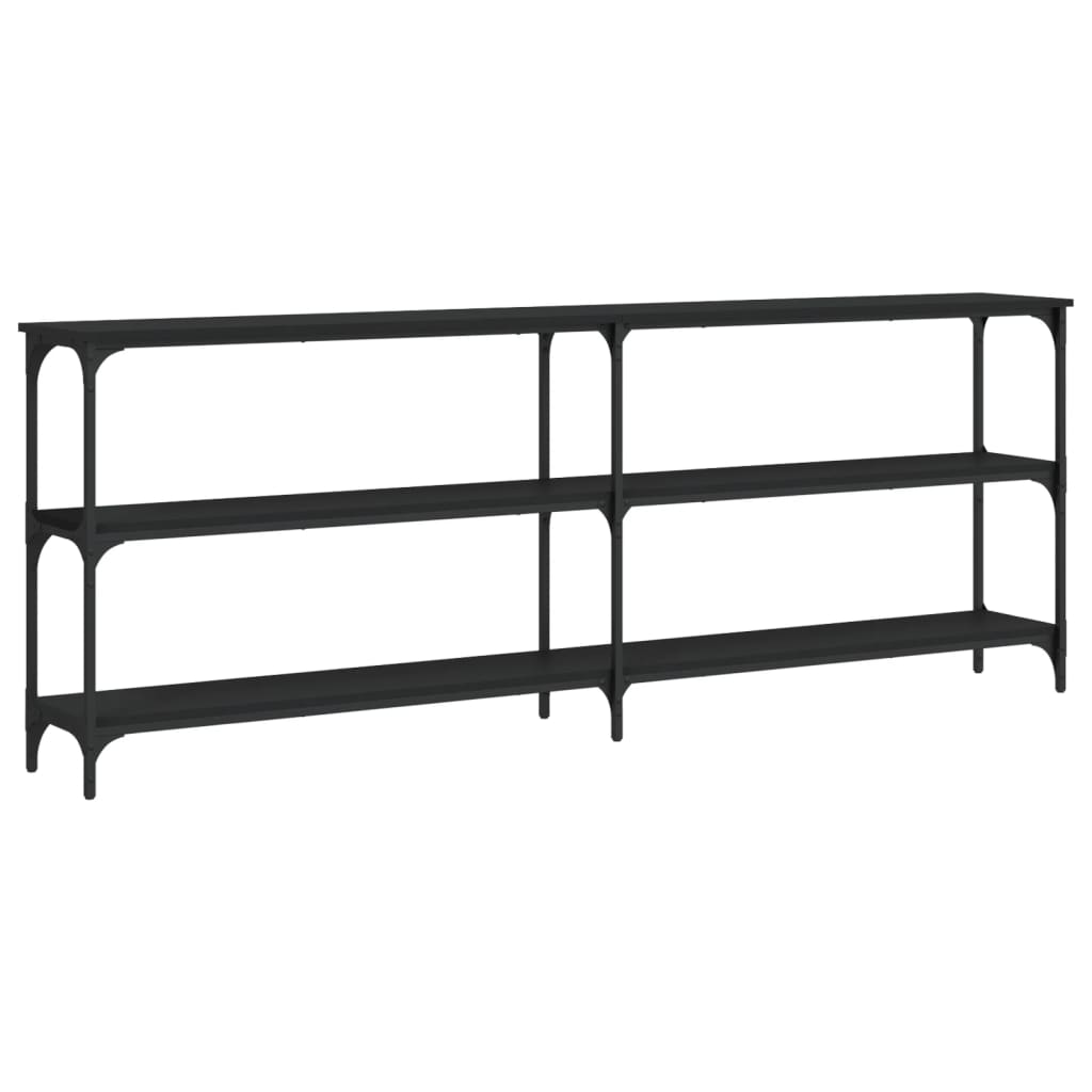 Table console noir 200x29x75 cm bois d'ingénierie - XIOS