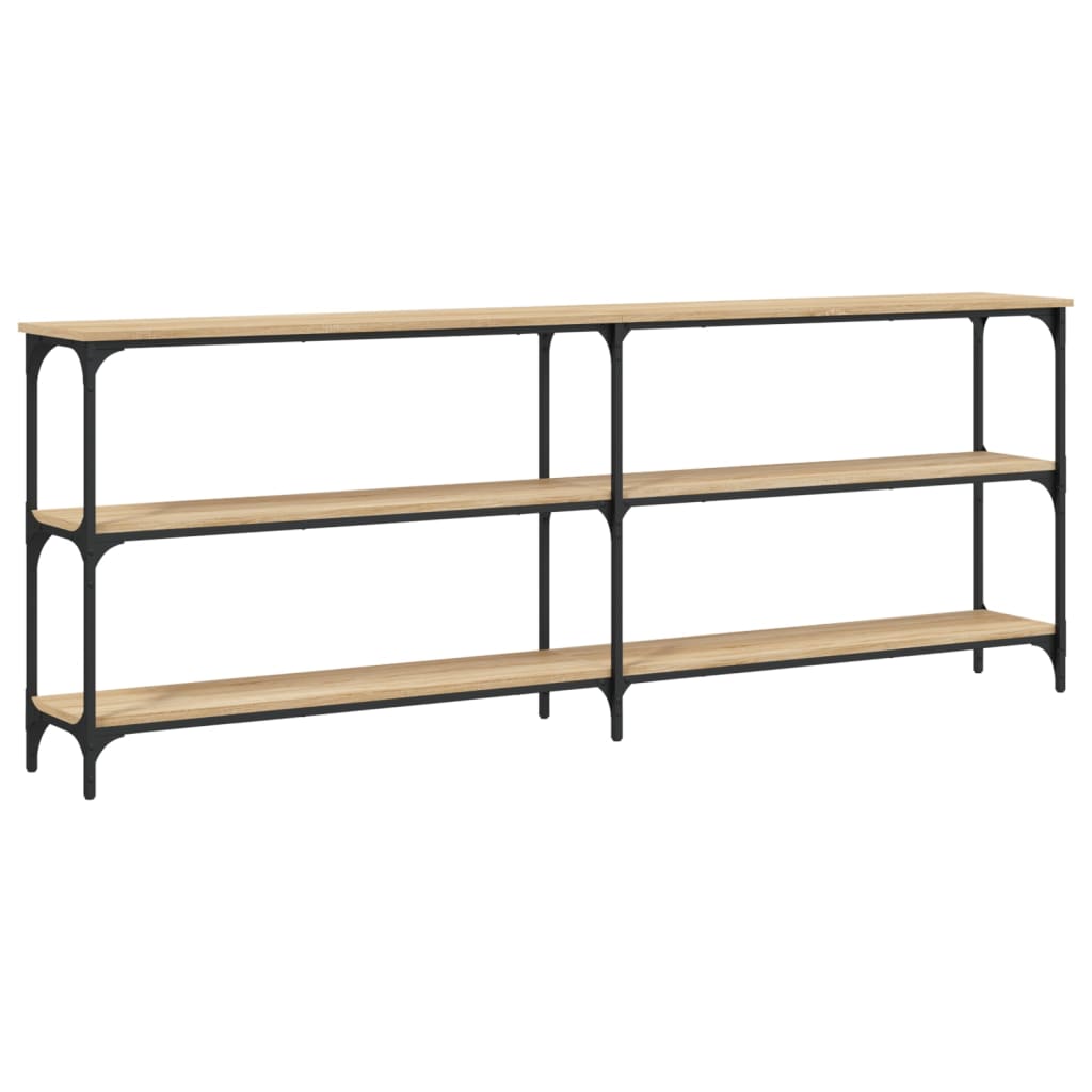 Table console chêne sonoma 200x29x75 cm bois d'ingénierie - XIOS