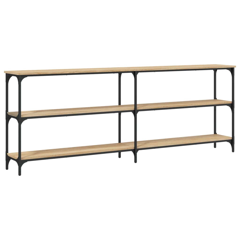 Table console chêne sonoma 200x29x75 cm bois d'ingénierie - XIOS