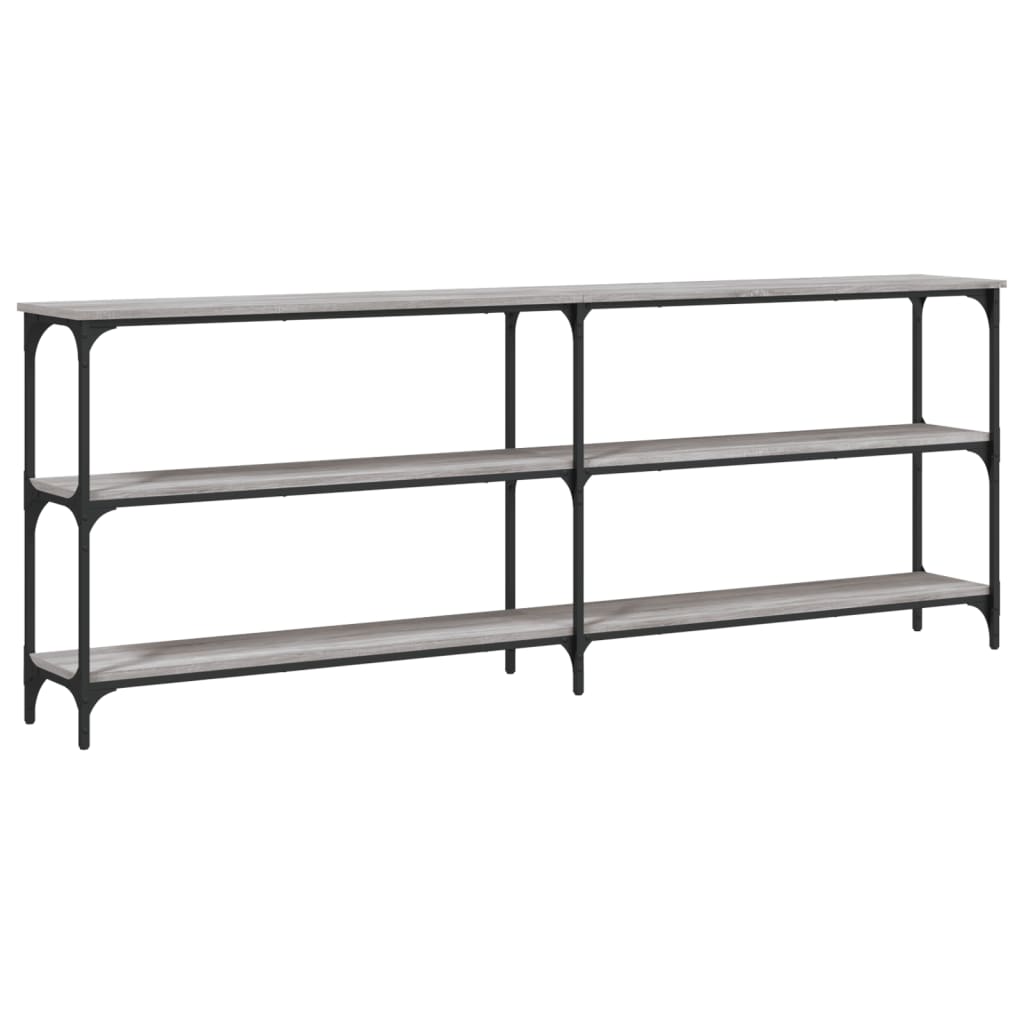 Table console sonoma gris 200x29x75 cm bois d'ingénierie - XIOS