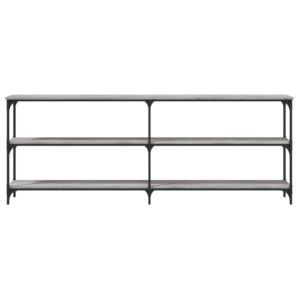 Table console sonoma gris 200x29x75 cm bois d'ingénierie - XIOS