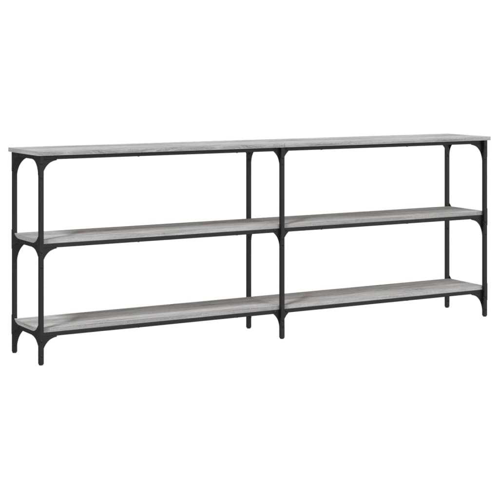 Table console sonoma gris 200x29x75 cm bois d'ingénierie - XIOS