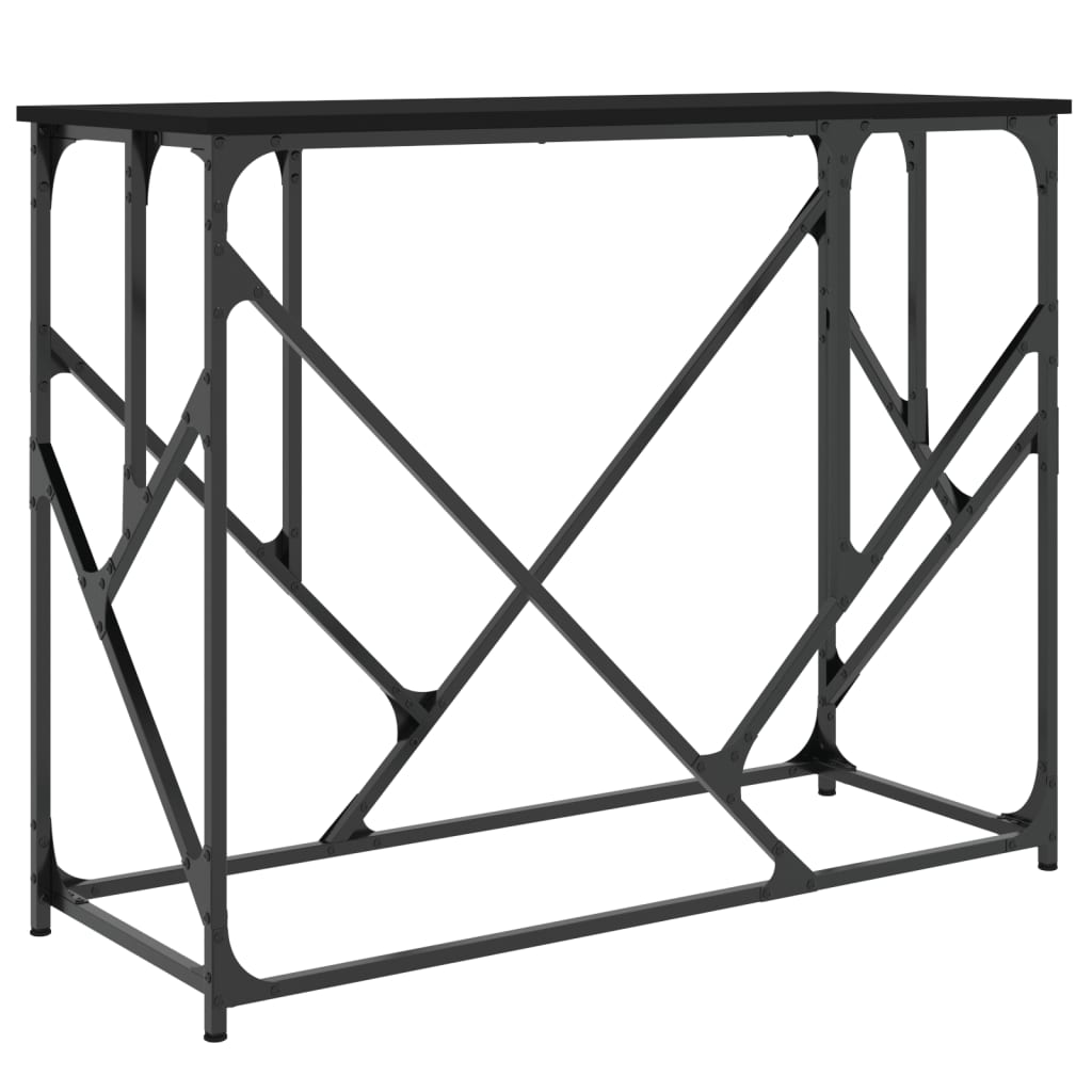 Table console noir 100x40x80 cm bois d'ingénierie - XIOS