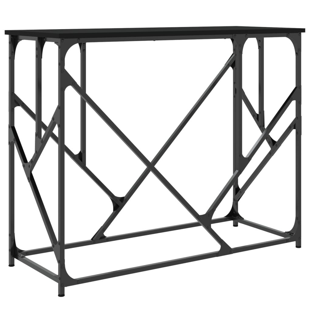 Table console noir 100x40x80 cm bois d'ingénierie - XIOS