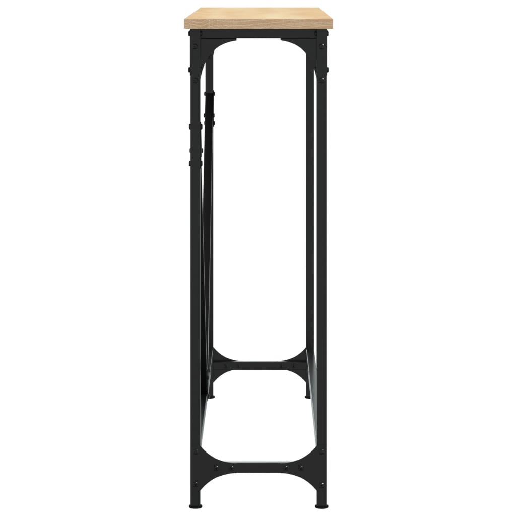 Table console chêne sonoma 102x22,5x75 cm bois d'ingénierie - XIOS