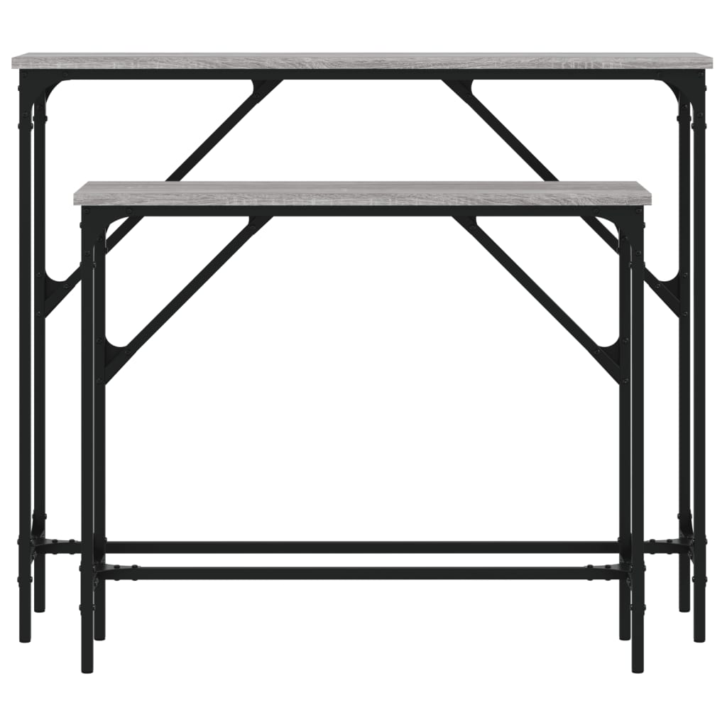 Tables console 2 pcs sonoma gris bois d'ingénierie - XIOS